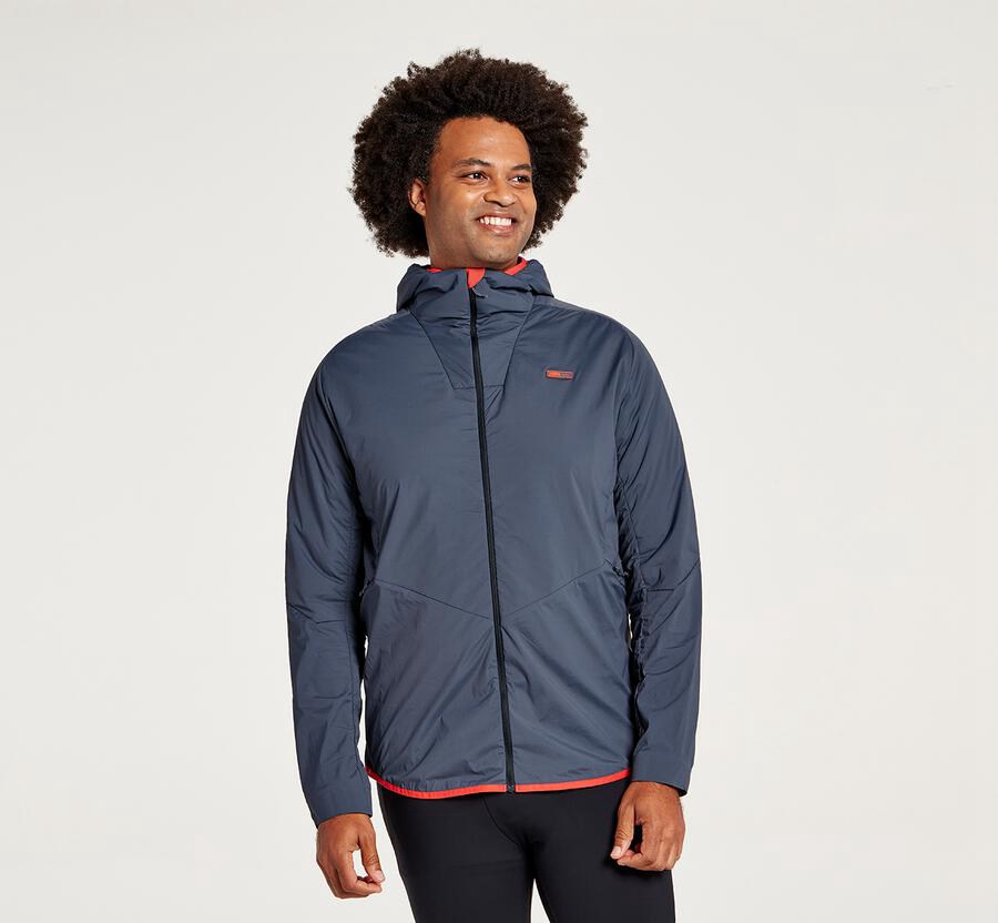 Hoka Mens Jackets NZ - Hoka One One Hybrid Run Blue (JGS841750)